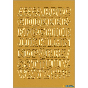 4008705041836 - 10 x HERMA Buchstaben 12mm A-Z selbstklebend Folie gold VE=1 Blatt 4008705041836 - 10 x HERMA Buchstaben 12mm A-Z selbstklebend Folie gold VE=1 Blatt