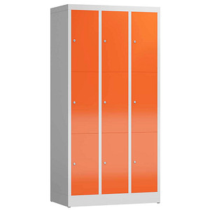 4061815856820 - Schließfachschrank ClassiX feuerrot lichtgrau X-520334 9 Schließfächer 870 x 500 x 1800 cm 4061815856820 LÜLLMANN