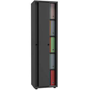 4051814434815 - Büroschrank mit 5 Fächern moderner Aktenschrank mit Schiebetüren Maße ca H 168 x B 49 x T 38 cm – Ulas 5-Fach 4051814434815 - Büroschrank mit 5 Fächern moderner Aktenschrank mit Schiebetüren Maße ca H 168 x B 49 x T 38 cm – Ulas 5-Fach