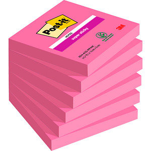 Image of Post-it® Super Sticky Haftnotizen extrastark 654SPI pink, 6 Blöcke