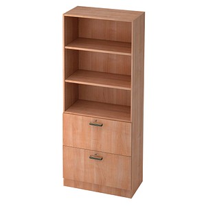 HAMMERBACHER Regalschrank Savona, V7300/N/N/SG nussbaum 80,0 x 42,0 x 200,4 cm, 1 St.