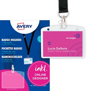 AVERY Zweckform Namensschilder 90 x 60 mm transparent Papier 16 Stück