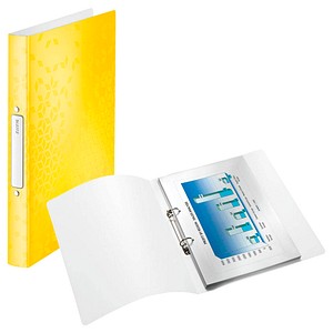 LEITZ WOW Ringbuch 2-Ringe gelb 3,2 cm DIN A4