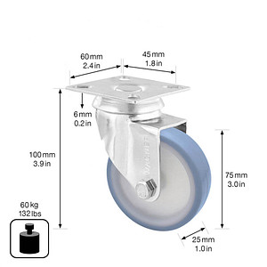 4001073051926 - Apparate-Lenkrolle RO 1775 grau 4001073051926 WAGNER design yourself 4001073051926 - Apparate-Lenkrolle RO 1775 grau 4001073051926 WAGNER design yourself