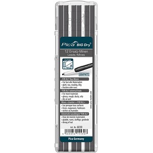 4260056155307 - Big Dry For All Bleistiftminen für Zimmermannsbleistift mit Druckmechanismus grau 2B 20 - 50 mm 4260056155307 12 Stück 4260056155307 - Big Dry For All Bleistiftminen für Zimmermannsbleistift mit Druckmechanismus grau 2B 20 - 50 mm 4260056155307 12 Stück