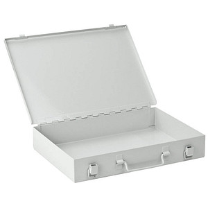 4050049885058 - Sortimentskoffer ADB leer ohne Einteilung abschließbar mit Griff B 335 x T 230 x H 50 mm Stahl & ABS-Kunststoff lichtgrau RAL 7035