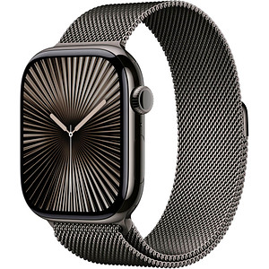 Apple Watch Series 10 46 mm Titan (GPS+Cellular) Milanaise Armband S/M  schiefer