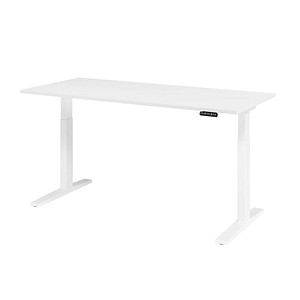 4032062191026 - HAMMERBACHER XMKA19 elektrisch höhenverstellbarer Schreibtisch weiß rechteckig C-Fuß-Gestell weiß 1800 x 800 cm