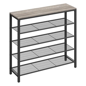 VASAGLE Schuhregal greige, schwarz 100,0 x 30,0 x 92,5 cm, 1 St.