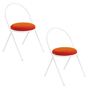 3660141959659 - Besucherstuhl SATURNE rost   weiß ohne Armlehnen Pyramidengestell 3660141959659 2 Stück