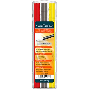 4260056157462 - Big Dry Sommer Ersatzminen für Tieflochmarker-Bleistift farbsortiert 2B 20 mm 4260056157462 12 Stück 4260056157462 - Big Dry Sommer Ersatzminen für Tieflochmarker-Bleistift farbsortiert 2B 20 mm 4260056157462 12 Stück