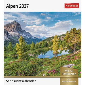 Harenberg - Alpen 2027 Postkarten-Tischkalender - Wochenplaner
