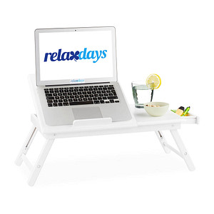 relaxdays Notebook-Betttablett weiß