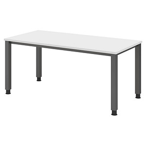 4032062311189 - HAMMERBACHER QS16 höhenverstellbarer Schreibtisch weiß rechteckig 4-Fuß-Gestell grau 1600 x 800 cm 4032062311189 - HAMMERBACHER QS16 höhenverstellbarer Schreibtisch weiß rechteckig 4-Fuß-Gestell grau 1600 x 800 cm