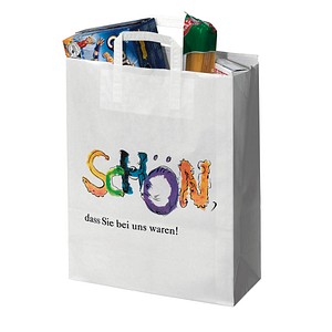 VP Papier-Tragetaschen Topcraft weiß 32,0 x 42,0 cm, 250 St.