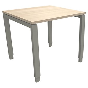 4260267325452 - fm Sidney höhenverstellbarer Schreibtisch akazie rechteckig 4-Fuß-Gestell Quadratrohr silber 800 x 800 cm 4260267325452 - fm Sidney höhenverstellbarer Schreibtisch akazie rechteckig 4-Fuß-Gestell Quadratrohr silber 800 x 800 cm