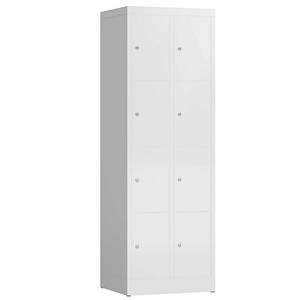 4061815857056 - Schließfachschrank ClassiX signalweiß X-520427 8 Schließfächer 590 x 500 x 1800 cm 4061815857056 LÜLLMANN