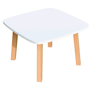 PAPERFLOW Beistelltisch Woody, 40cm (H), 60x40x60cm (BxT), quadratisch, weiß / braun 3660141221688 PAPERFLOW