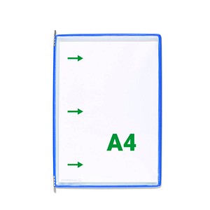20 tarifold Sichttafeln DIN A4 blau, Öffnung seitlich