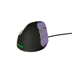 Bakker und Elkhuizen Vertikalmaus Evoluent 4, 5 Tasten, mit Kabel, USB-Kabel, Rechtshänder, ergonomisch, hohe Auflösung, optisch, schwarz, violett 87