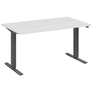 4260672334568 - fm Move elektrisch höhenverstellbarer Schreibtisch weiß anthrazit metallic rechteckig T-Fuß-Gestell grau 1800 x 800 cm 4260672334568 - fm Move elektrisch höhenverstellbarer Schreibtisch weiß anthrazit metallic rechteckig T-Fuß-Gestell grau 1800 x 800 cm