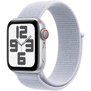 0195949647710 - Smartwatch APPLE Watch SE (2024) Smartwatches Gr 40 mm Cellular One-Size Sport Loop silberfarben (silber)