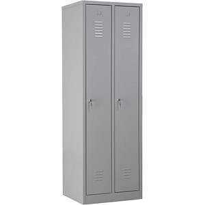 4260090175699 - Spind 103487 Metall 2 Abteile mit 2 Fächern abschließbar 60x180cm (BxH) lichtgrau 4260090175699 Gürkan