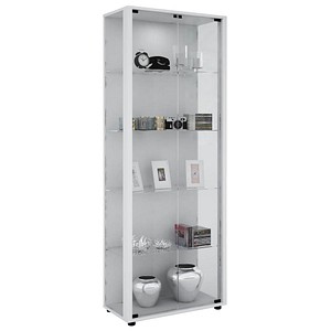 Verona Vitrine weiß 4 Fachböden