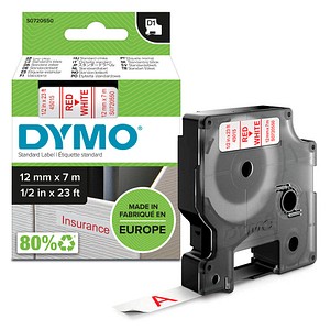Dymo Rot D1 Schriftband, Auf Weiß, 12 Mm X 7 M - Image 5