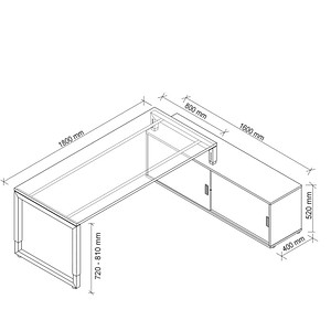 4032062332528 - Schreibtischkombination RSE19 höhenverstellbar 72-81cm (H) 160x80cm (BxT) rechteckig ahorn   graphit 4032062332528 Hammerbac
