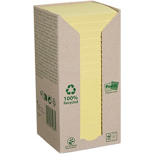 4046719100651 - 12 + 4 GRATIS Recycling Notes Haftnotizen Standard gelb 12 Blöcke + GRATIS 4 Blöcke