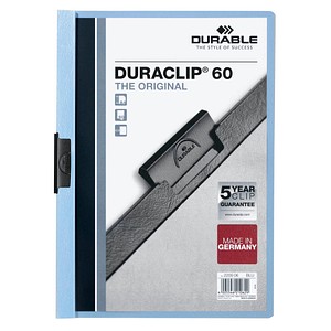 4005546210544 - DURABLE Klemmhefter Klemmappe DURACLIP 6mm hblau DIN A4 hellblau 4005546210544 - DURABLE Klemmhefter Klemmappe DURACLIP 6mm hblau DIN A4 hellblau