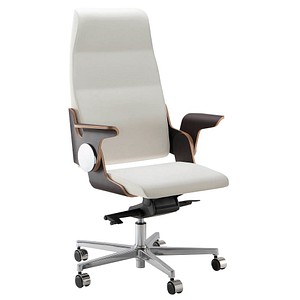 Chefsessel weiß Leder