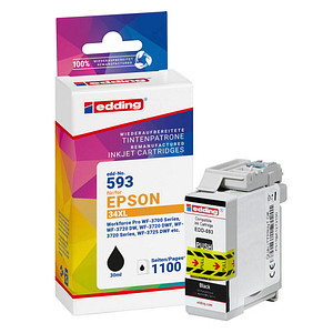 edding EDD-593 schwarz Druckerpatrone kompatibel zu EPSON 34XL / T3471XL
