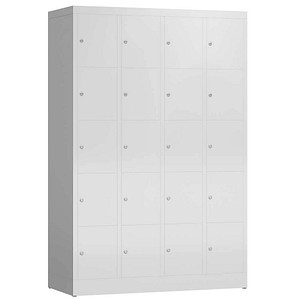 4061815857438 - Schließfachschrank ClassiX lichtgrau X-520540 20 Schließfächer 1185 x 500 x 1800 cm 4061815857438 LÜLLMANN