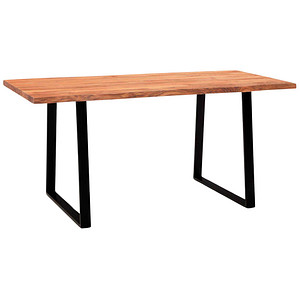 4251757721434 - WOHNLING Schreibtisch akazie rechteckig Trapez-Gestell schwarz 1800 x 900 cm 4251757721434 - WOHNLING Schreibtisch akazie rechteckig Trapez-Gestell schwarz 1800 x 900 cm