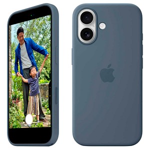 Apple Silikon Case mit MagSafe Handy-Cover für Apple iPhone 17 maritimblau