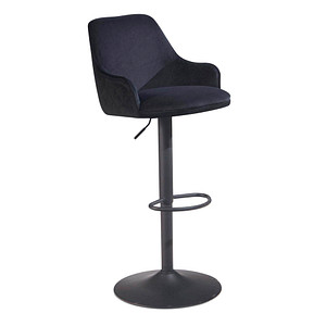 4251757716003 - Barhocker Samt Schwarz Hocker Küchenhocker Bistrohocker Barstuhl Modern 4251757716003 - Barhocker Samt Schwarz Hocker Küchenhocker Bistrohocker Barstuhl Modern