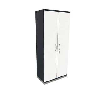 4260429764624 - fm Aktenschrank Sidney 4260429764624 lavagrau weiß 4 Fachböden 800 x 442 x 1869 cm