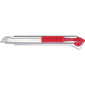 NT Cutter A-1000RP 9 mm inkl. 2 Klingen silber/rot