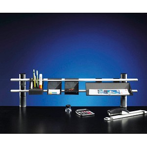 Briefablagen-System schwarz/silber