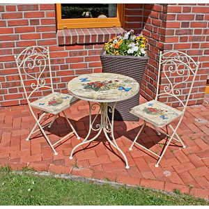 4041908099969 - Sitzgruppe Floral weiß Metall 3-teilig 4041908099969 Garden Pleasure 4041908099969 - Sitzgruppe Floral weiß Metall 3-teilig 4041908099969 Garden Pleasure