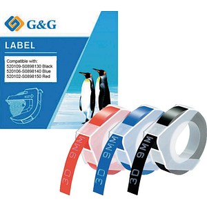6941881238431 - 3 Prägebänder 3D S0898130 140 150 20623 9 mm farbig sortiert