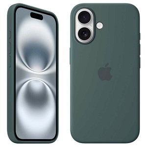 Image of Apple Silikon Case mit MagSafe Handy-Cover für Apple iPhone 16 seegrün