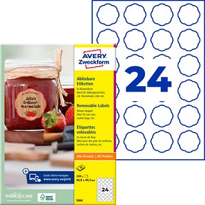 AVERY Zweckform Etiketten 5084 - 40,8 mm x 40,3 mm - Papier - Weiß