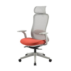FlexiSpot Bürostuhl YZ04O Stoff orange, Gestell weiß
