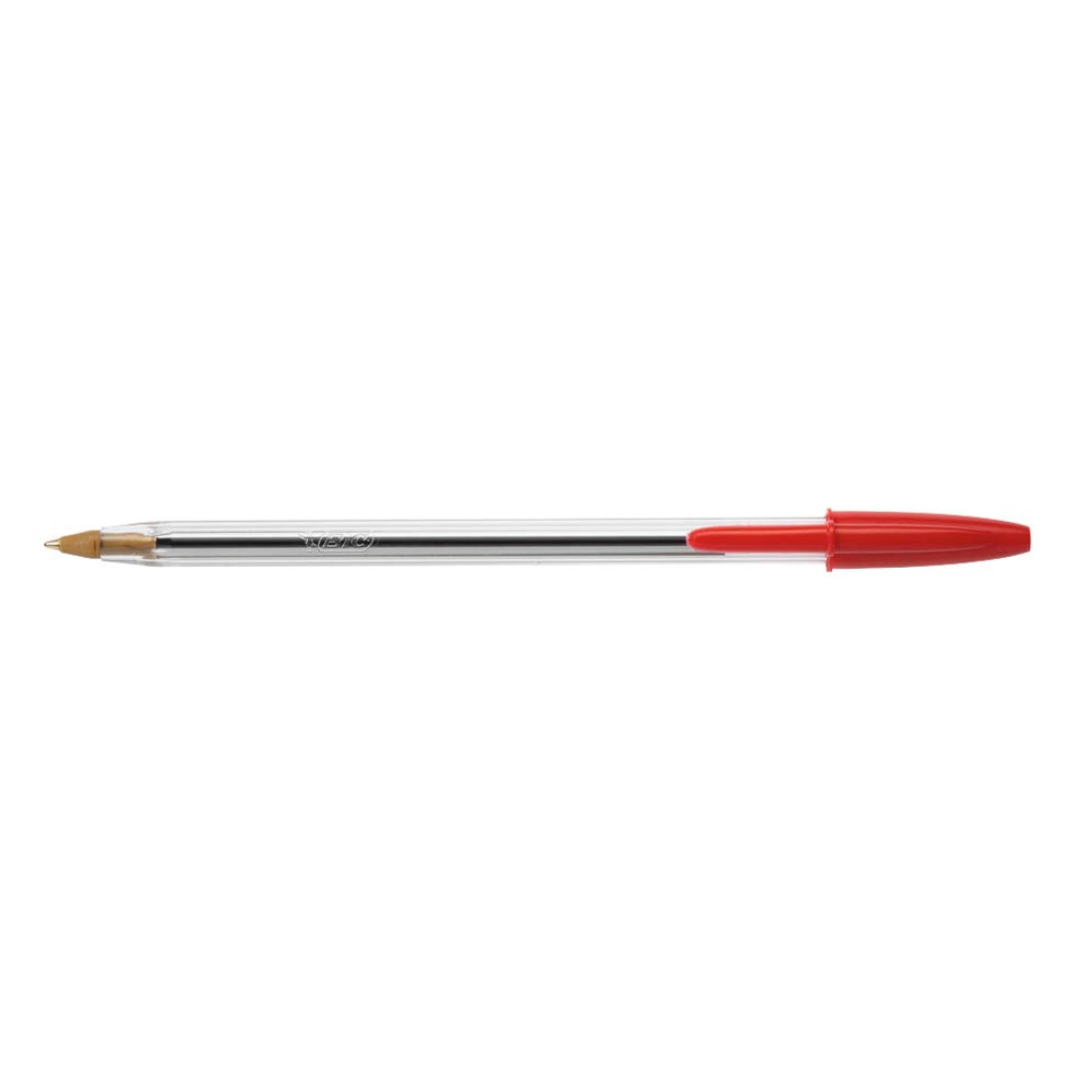 BIC Kugelschreiber Cristal transparent Schreibfarbe rot, 50 St. >>  büroshop24
