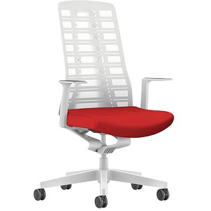 Bürostuhl PUREis3 PU213 8144/MH03/3283/702 rot, weiß