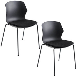 Mayer Stapelstühle myPRIMO 2511 17 01 26 397 schwarz Stoff, 2 St.