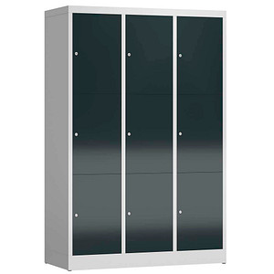 4061815857858 - Schließfachschrank ClassiX anthrazit lichtgrau X-523338 9 Schließfächer 1185 x 500 x 1800 cm 4061815857858 LÜLLMANN